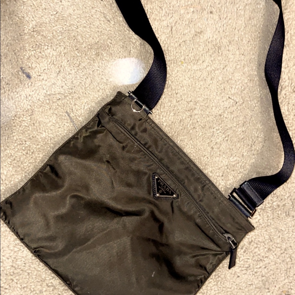 Adorable army green/olive PRADA purse shoulder strap